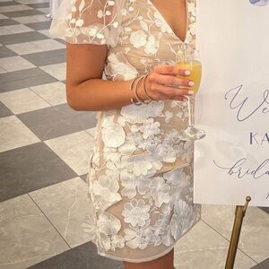 Elegant Floral Embroidered Dress